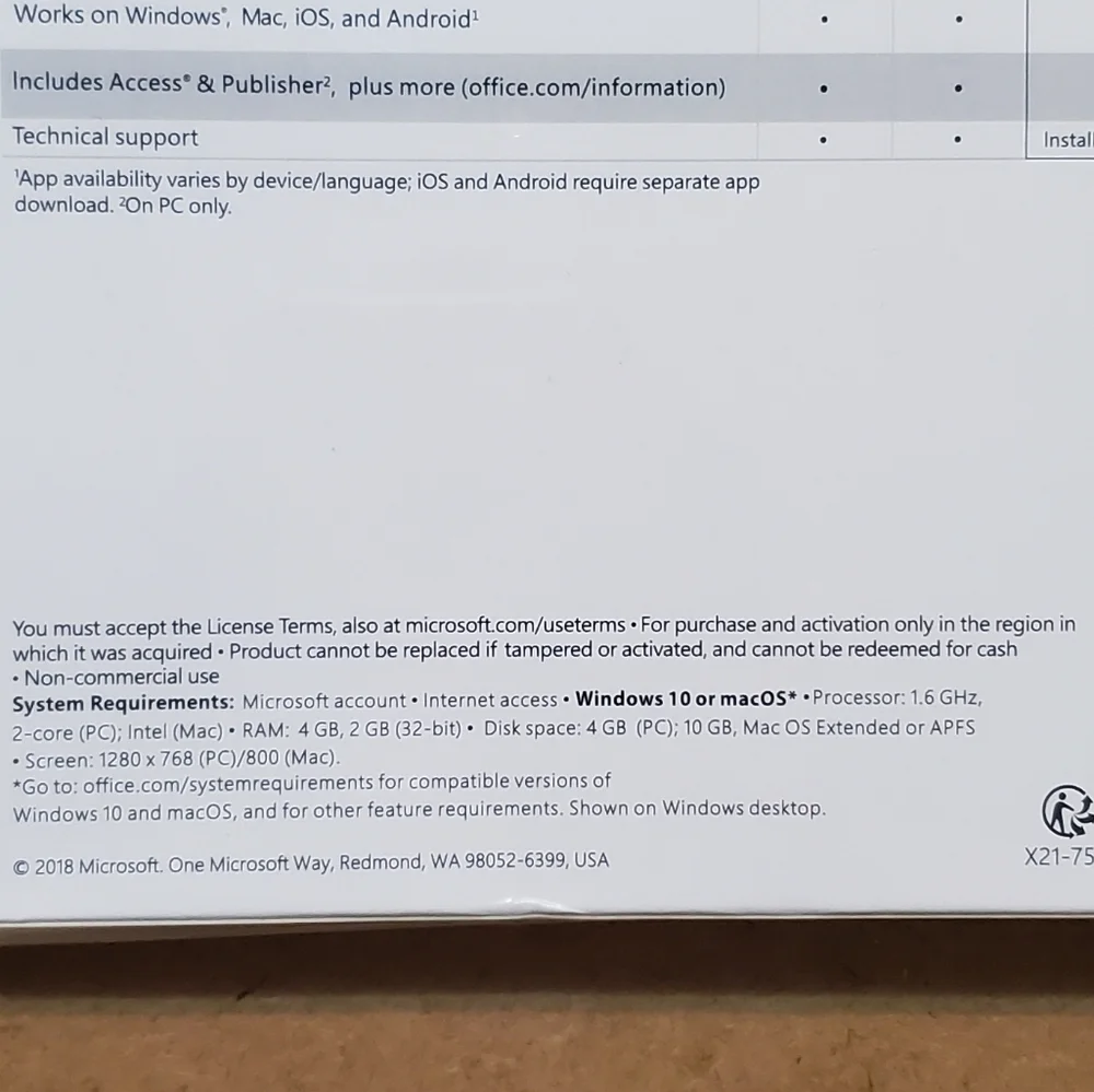 NWT- Microsoft office 2019 Home & Student.